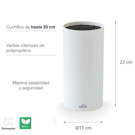 Taco para cuchillos White Lacor Taco para cuchillos White Lacor