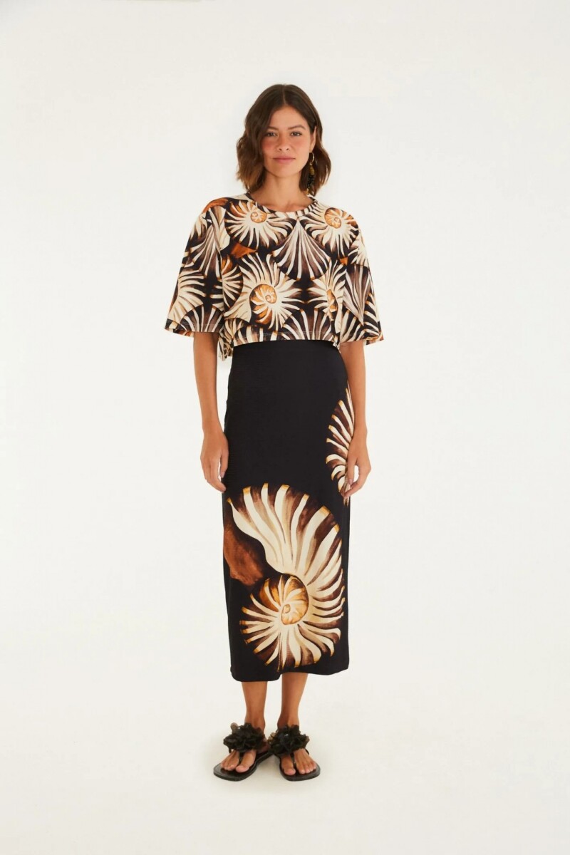FALDA MIDI Negro