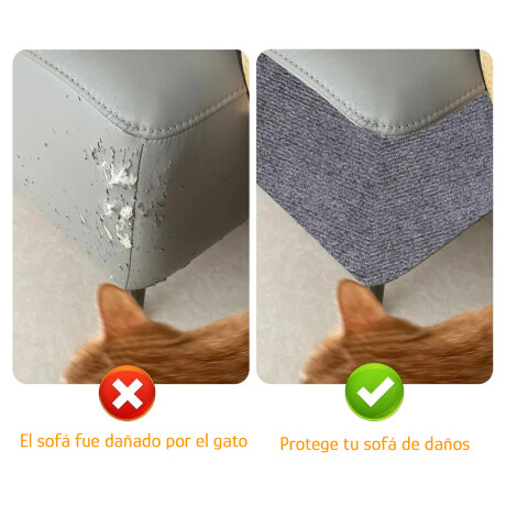 Set X5 Rascadores P/Gato Adhesivo 100x30cm Protector Muebles Beige