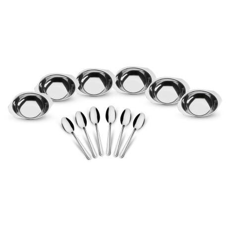 Set de 6 bowls de acero + cucharas de postre Martinazzo Set de 6 bowls de acero + cucharas de postre Martinazzo