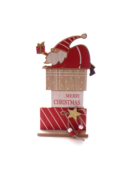 ADORNO NAVIDEÑO PAPA NOEL Y REGALOS 12x4x25CM ADORNO NAVIDEÑO PAPA NOEL Y REGALOS 12x4x25CM