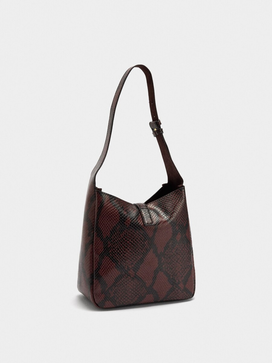 Bolso De Hombro Estampado Animal marron