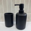 Vaso porta cepillo de dientes accesorio para baño negro mate Vaso porta cepillo de dientes accesorio para baño negro mate