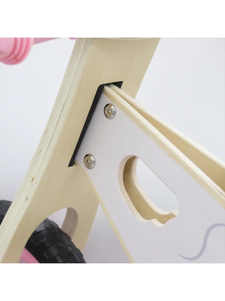 BICICLETA DE MADERA UNICORNIO ROSADO