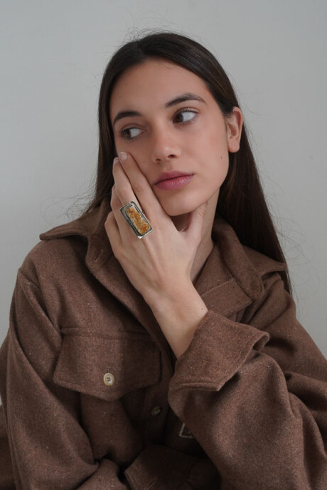 Stone Ring Alpaca Caramel