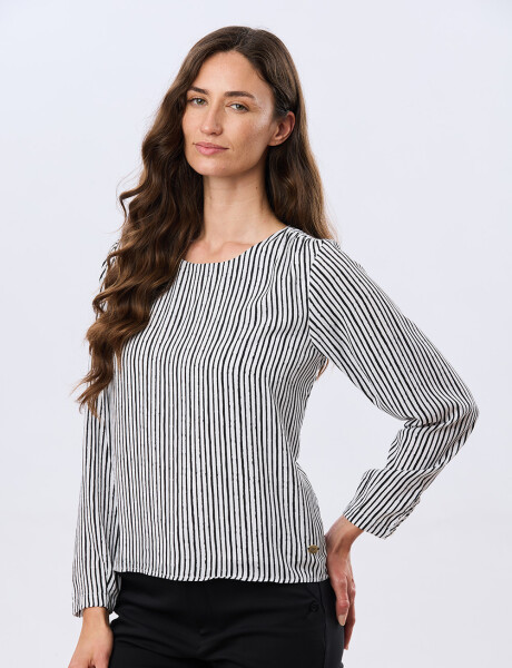BLUSA CLÁSICA Raya Negra