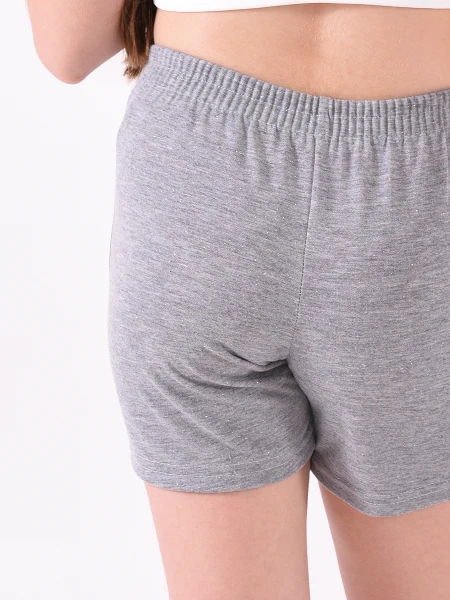 SHORT FALDA VOLADO GRIS