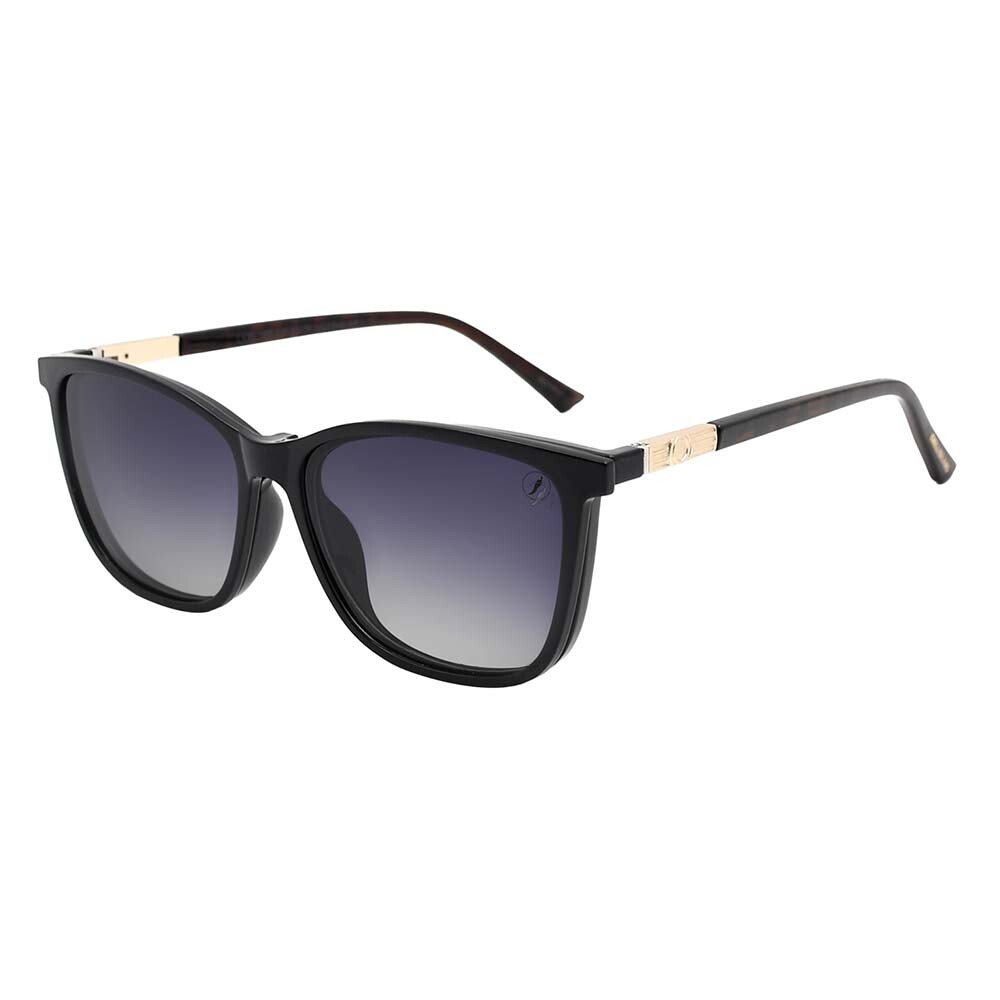 Lentes 2 En 1 Polarizada Cuadrado P1 Otica Light Negro/Negro