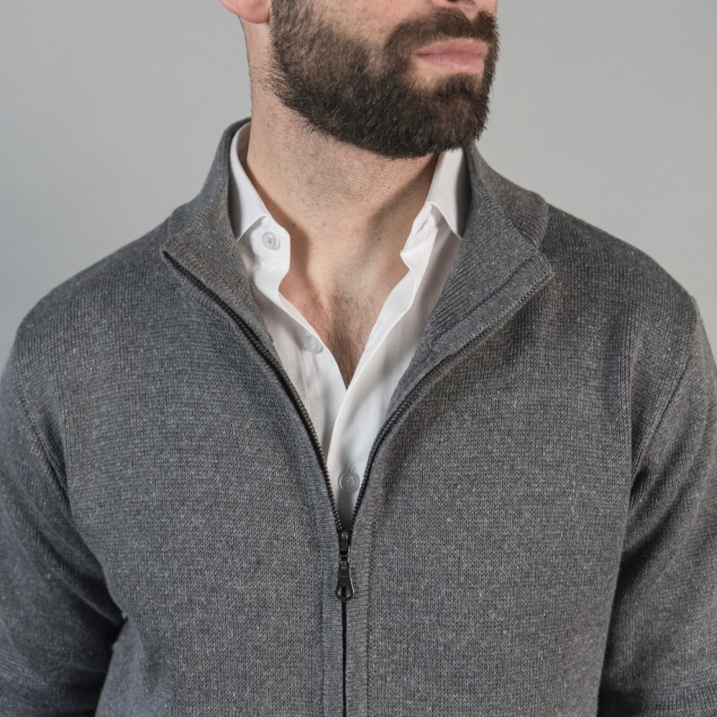 Campera Tejida Gris