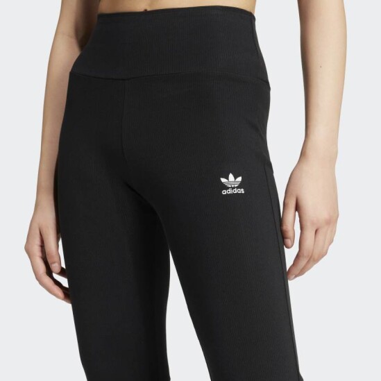 Calza Adidas Essentials Rib Flared Negro