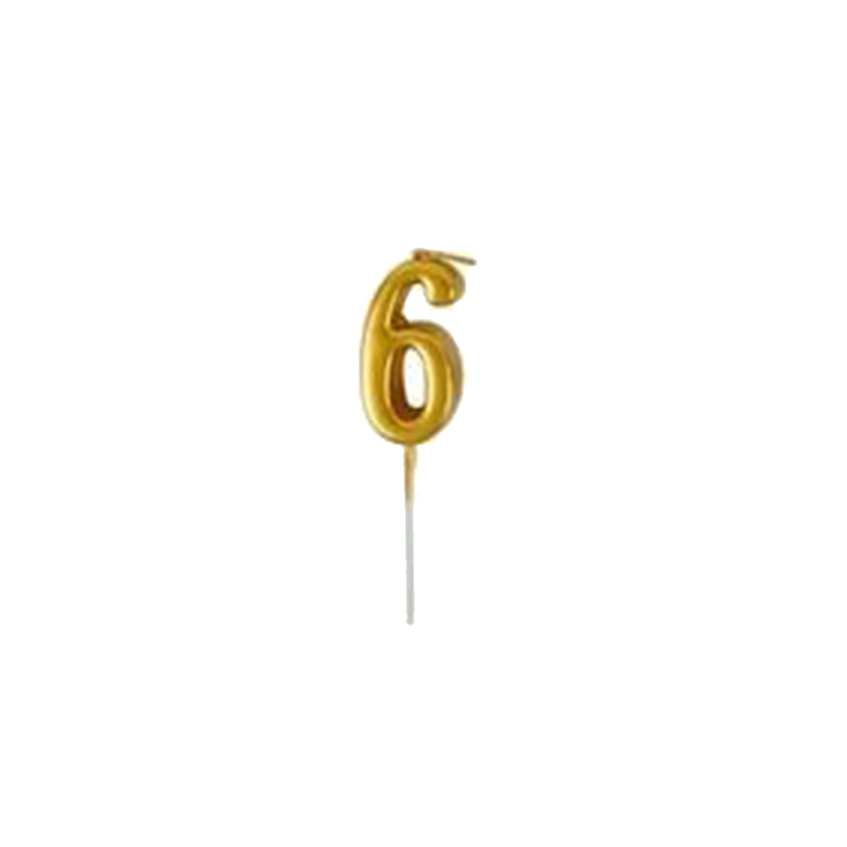 Vela dorada números - Número 6 