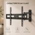 Soporte De Pared Movil Brazo Acero Tele Tv De 37-70" Brateck Color Negro