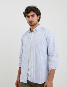 012584 CAMISA HARRY Celeste/blanco