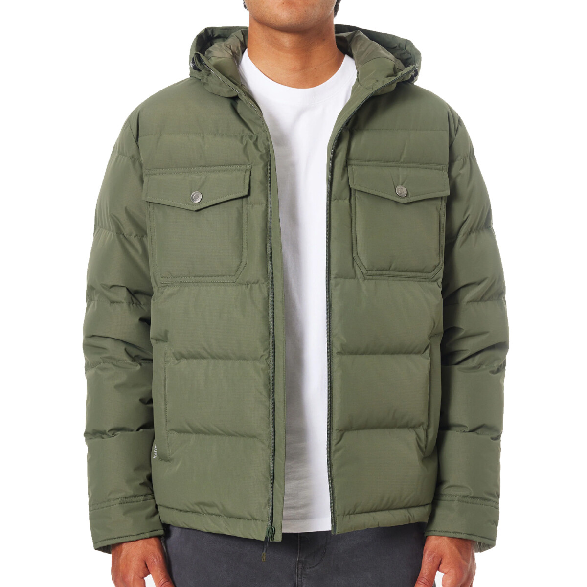 Campera Katin Summit Hooded Down Verde 