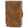 Billetera Baleine Double Kansas en Aluminio y Cuero con Protección RFID Light Brown