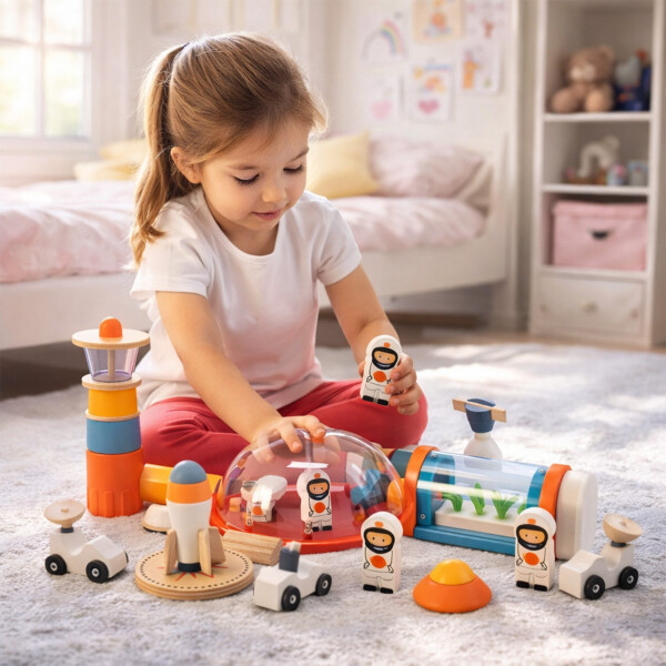 Tender Leaf Toys Set Astronaura Espacio Niños Juguete Madera Tender Leaf Toys Set Astronaura Espacio Niños Juguete Madera