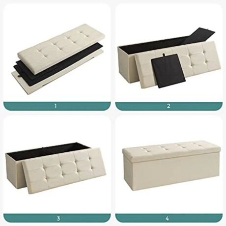 Puff Baul Houston Eco Cuero Crema