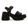 Sandalia Euro Teens Cuero Mujer Negro