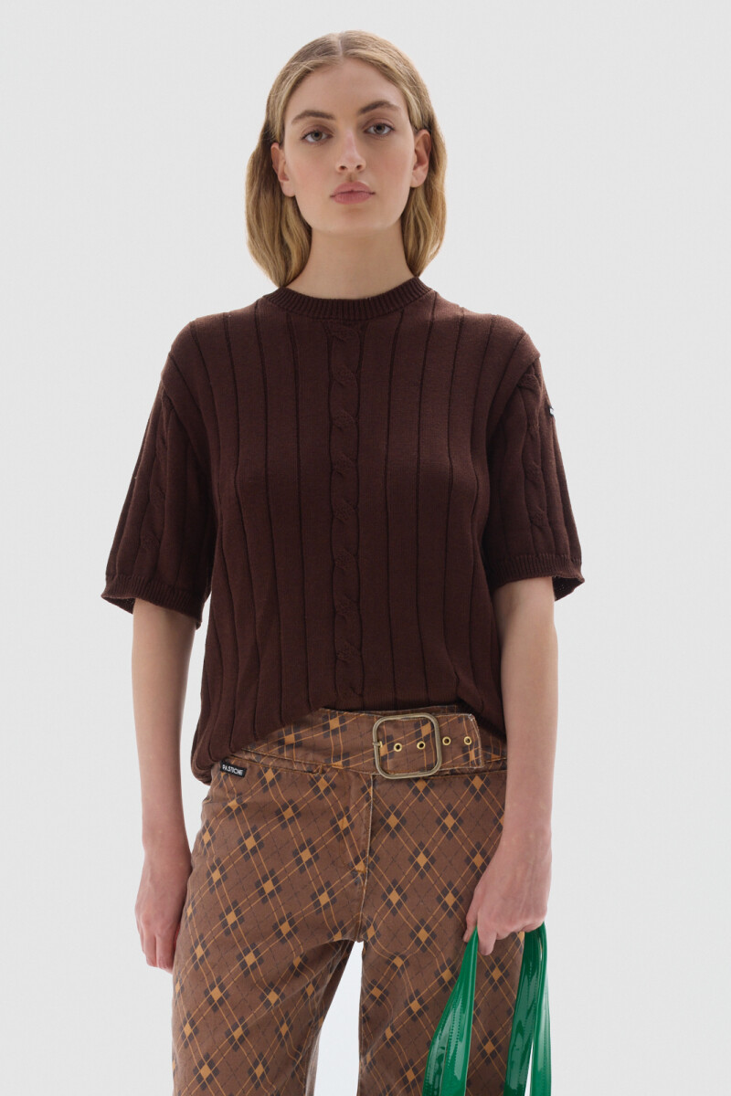 Knit T-shirt Jody Chocolate