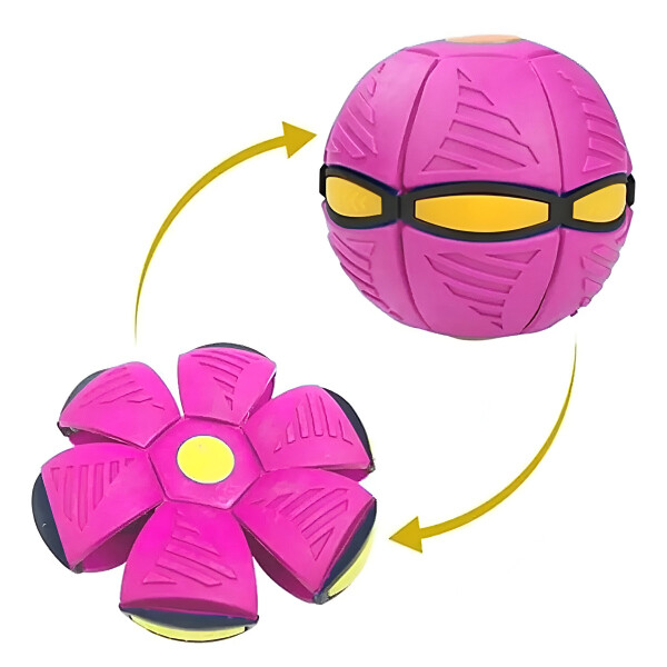 Pelota Magica Plegable Juguete Boomerang Luz Led Juego Vairante Color Rosa