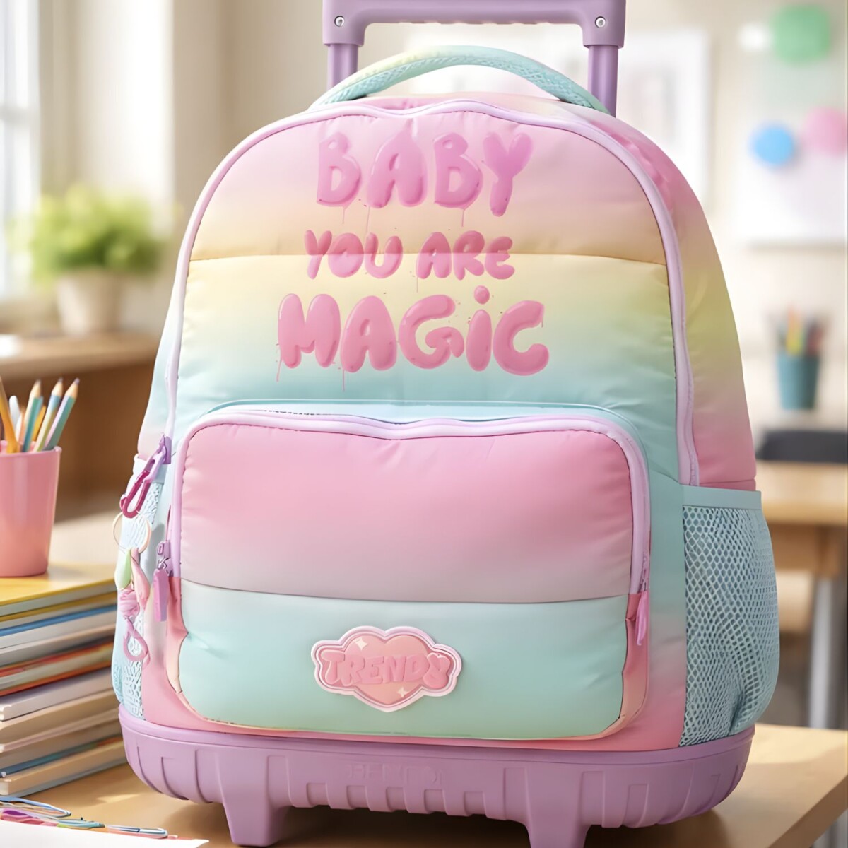 Mochila Trendy con Carro Multicolor 