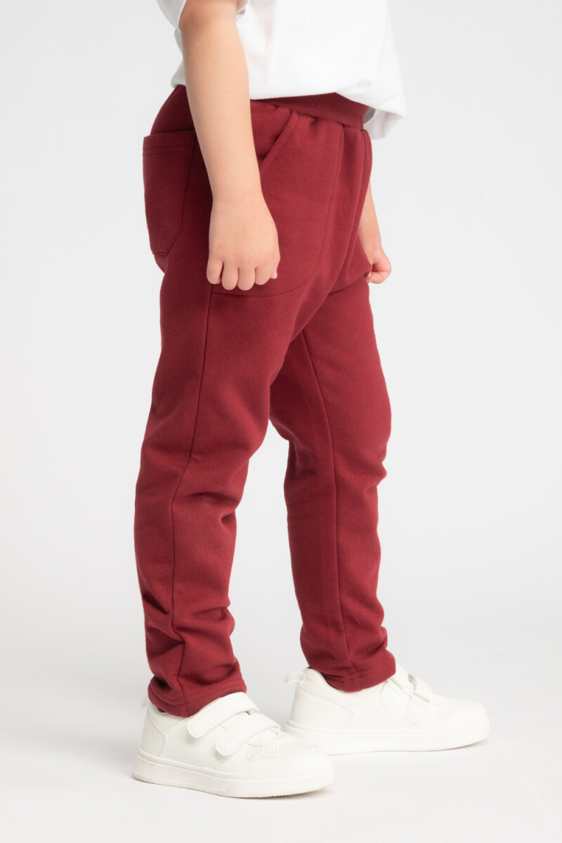 Pantalón deportivo básico Bordeaux