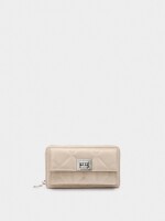 Cartera Acolchoada Con Textura Suave beige