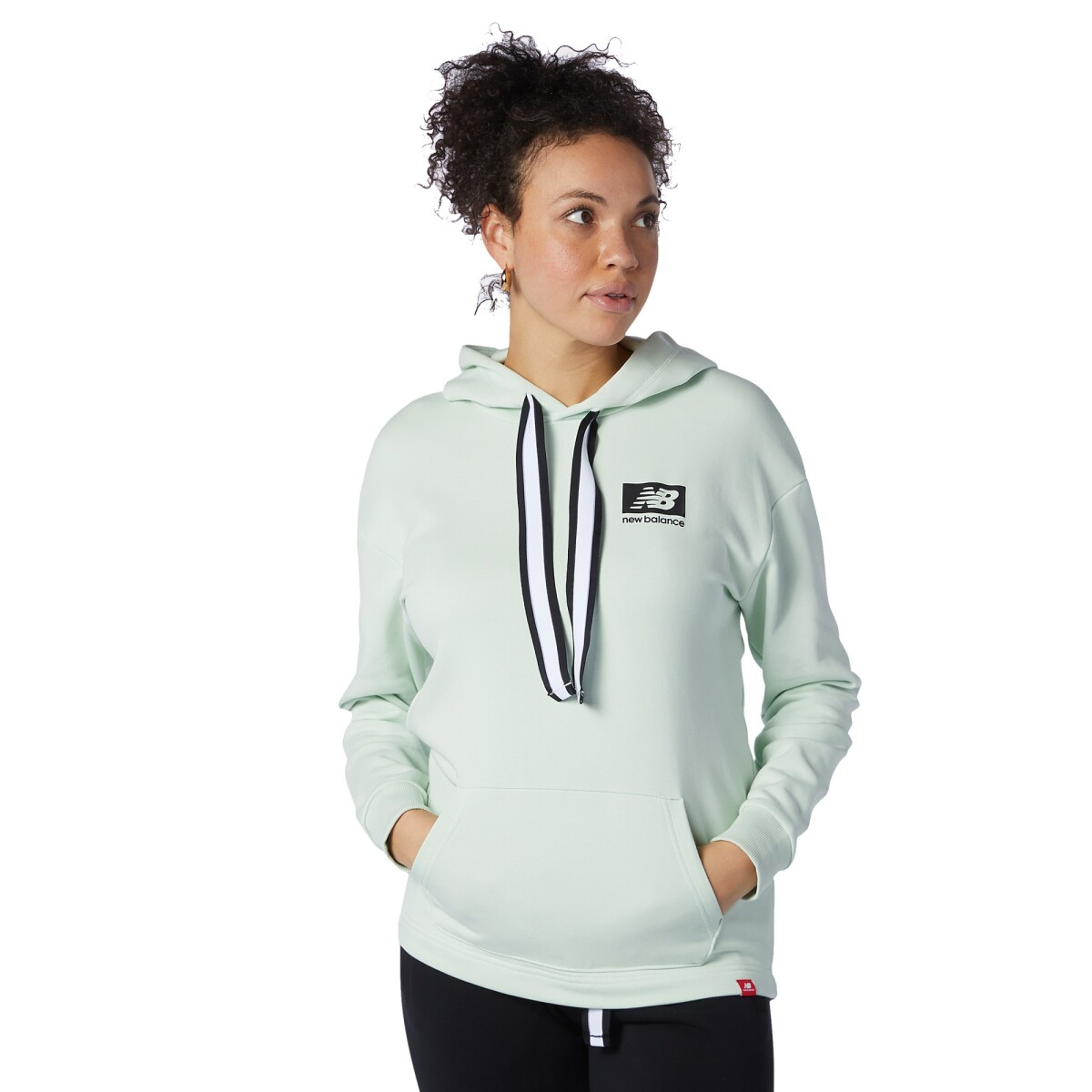 Canguro New Balance de dama ID HOODIE - WT13519WES - WHITE/SAGE 