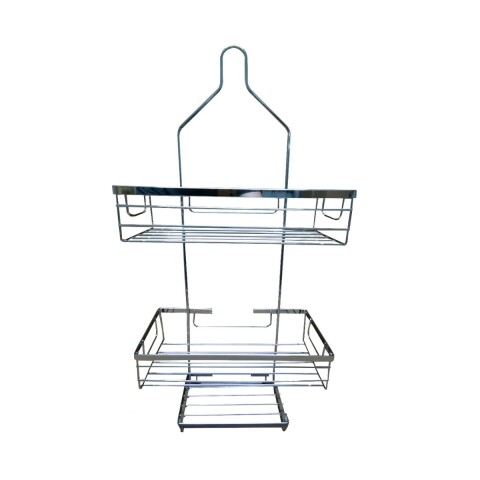 Organizador Ducha Colgante 3 Niveles Jabonera Baño Repisas Plateado Organizador Ducha Colgante 3 Niveles Jabonera Baño Repisas Plateado