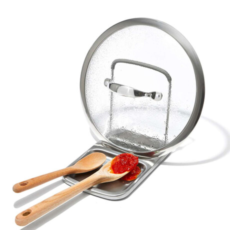 Oxo Gg Soporte Para Tapa Y Cuchara En Acero Inoxidable
