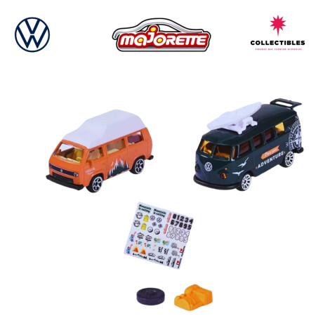 MAJORETTE! VOLKSWAGEN THE ORIGINALS PACK X2 DRIVE YOUR ADVENTURE AND ADVENTURE HEGINS