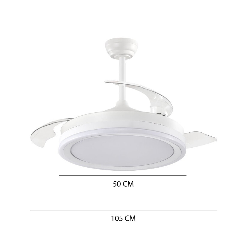 VENTILADOR DE TECHO LUMO Luminaria LED y Ventilador con Control Remoto CCT LUMO