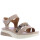 Sandalia IDINA con materiales combinados y tobill Beige