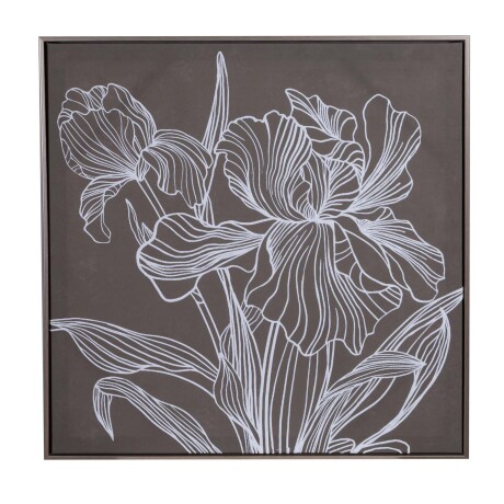 CUADRO 60X60CM PAPEL VERDE FLOWERS I