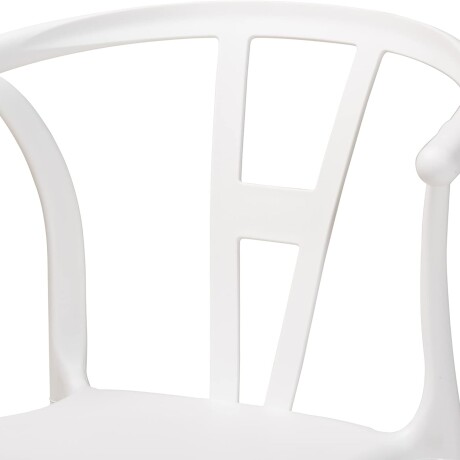 Silla Wishbone de jardin Blanco