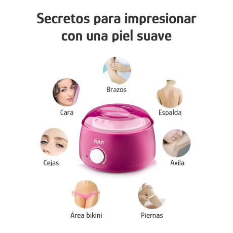 Calentador De Cera 65W Profesional Olla Temp Regulable Fucsia