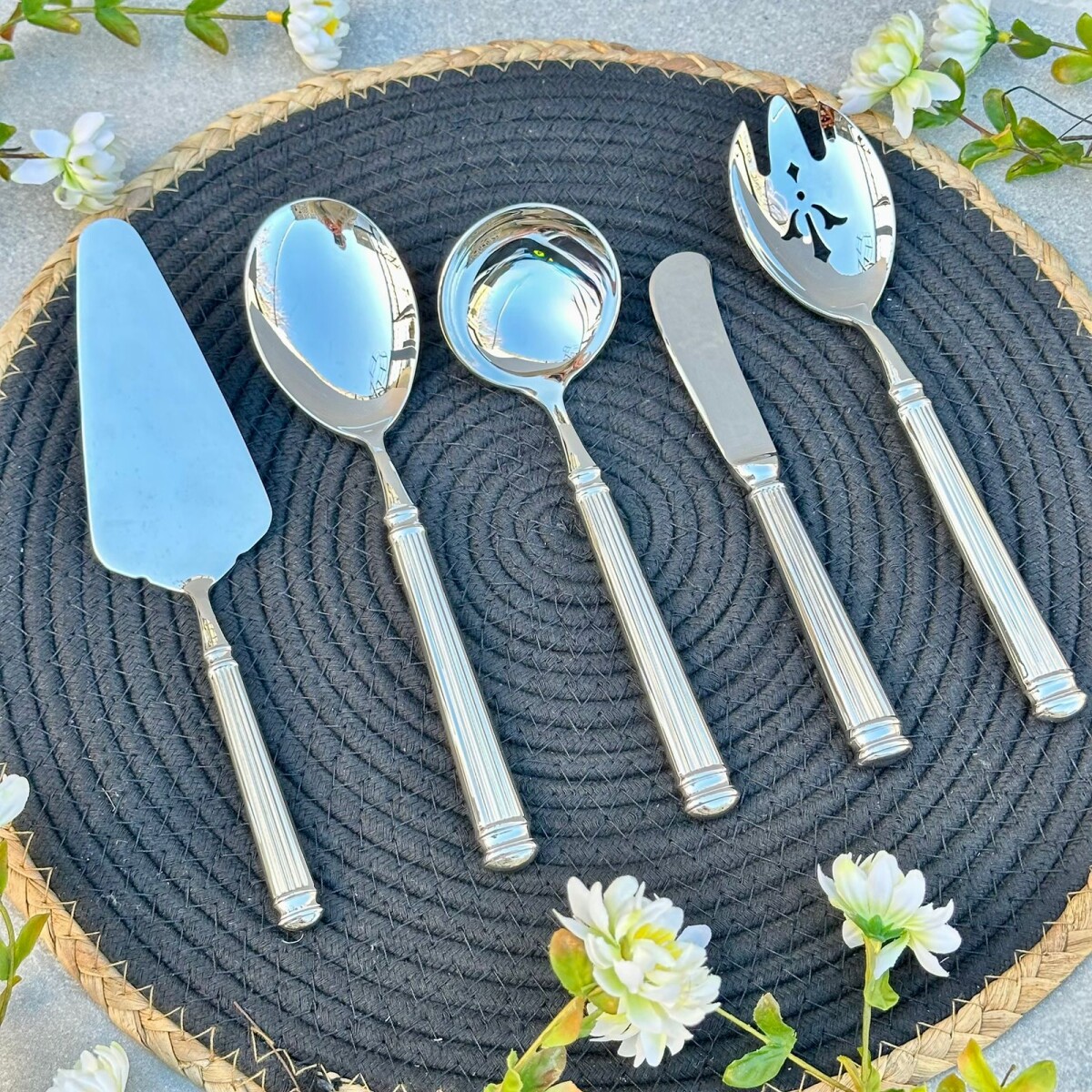 Juego de Utensilio Acero Inoxidable para Servir 