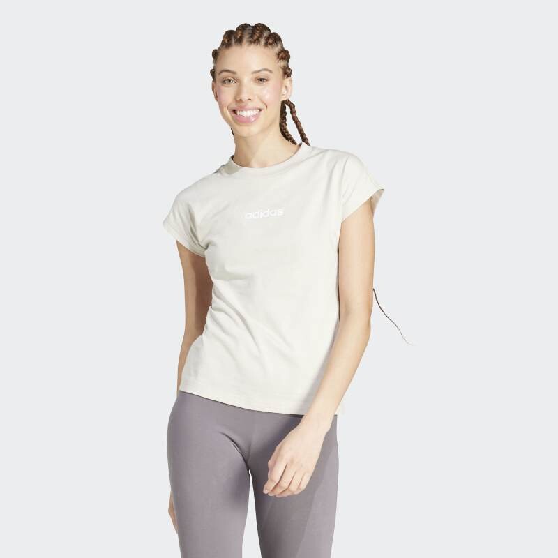 Remera Adidas Essentials Linear Beige