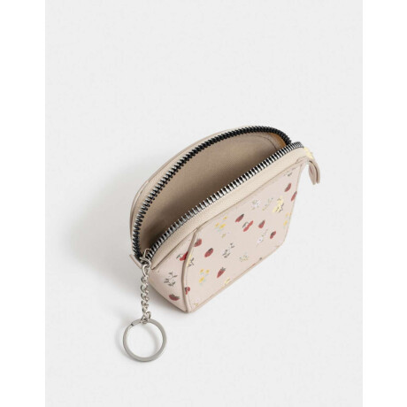 Monedero Cuerina Flores Estampado Flores