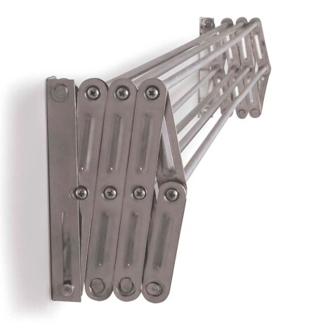 Tendedero Plegable de Ropa para Pared de 80cm Aluminio Mor Plateado