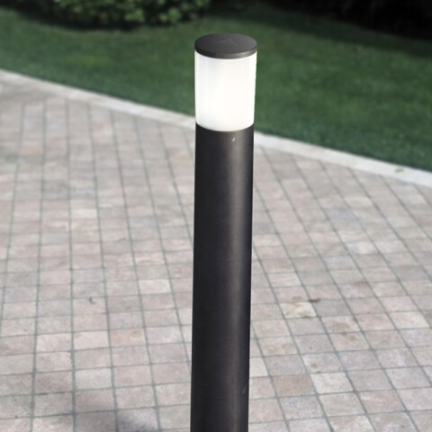 Poste LED negro IP55 E27 cálida inc. 800mm AMELIA FL0630