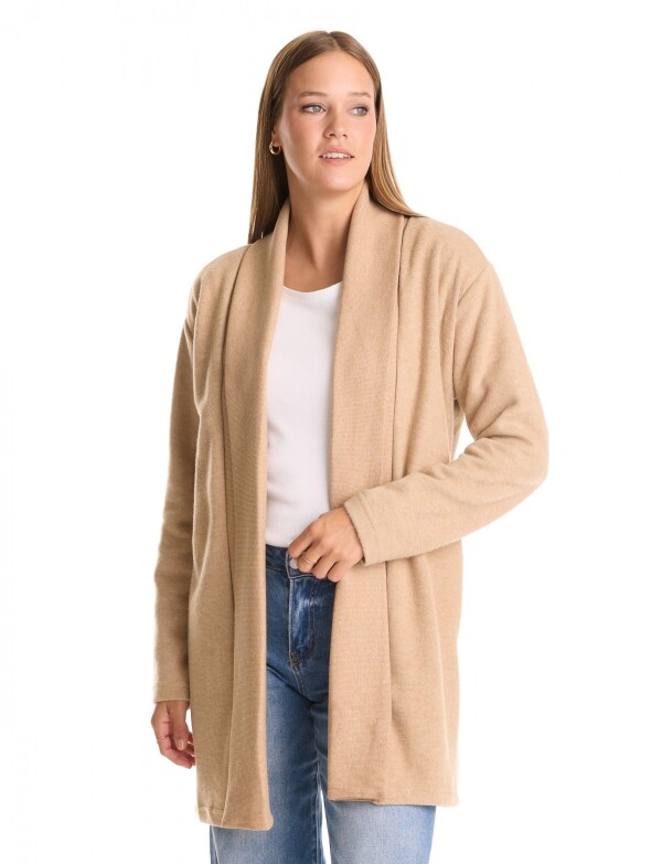Cardigan Abierto Soft BEIGE OSCURO