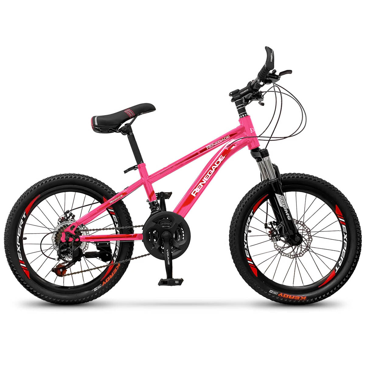 Bicicleta Montaña Rodado 20 Frenos Disco 21 Cambios - Rosa 