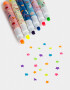 Resaltadores Lúdico Set De 6 Resaltores Con Lentejuelas En Punta De Estrella - Combinacion Multicolor