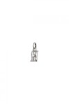 CHARM DE ALEACION DE METALES BAÑADO EN PLATA DE LEY CON FORMA DE LETRA H CON ARGOLLA Charm