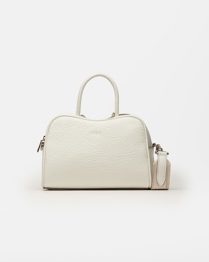 Cartera de mano The Club en cuero graneado Blanco