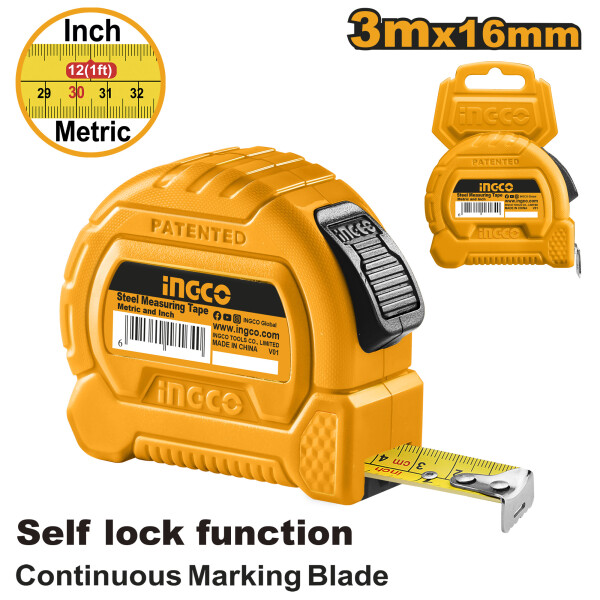 CINTA METRICA 3M X 16MM INGCO HSMT27316 CINTA METRICA 3M X 16MM INGCO HSMT27316