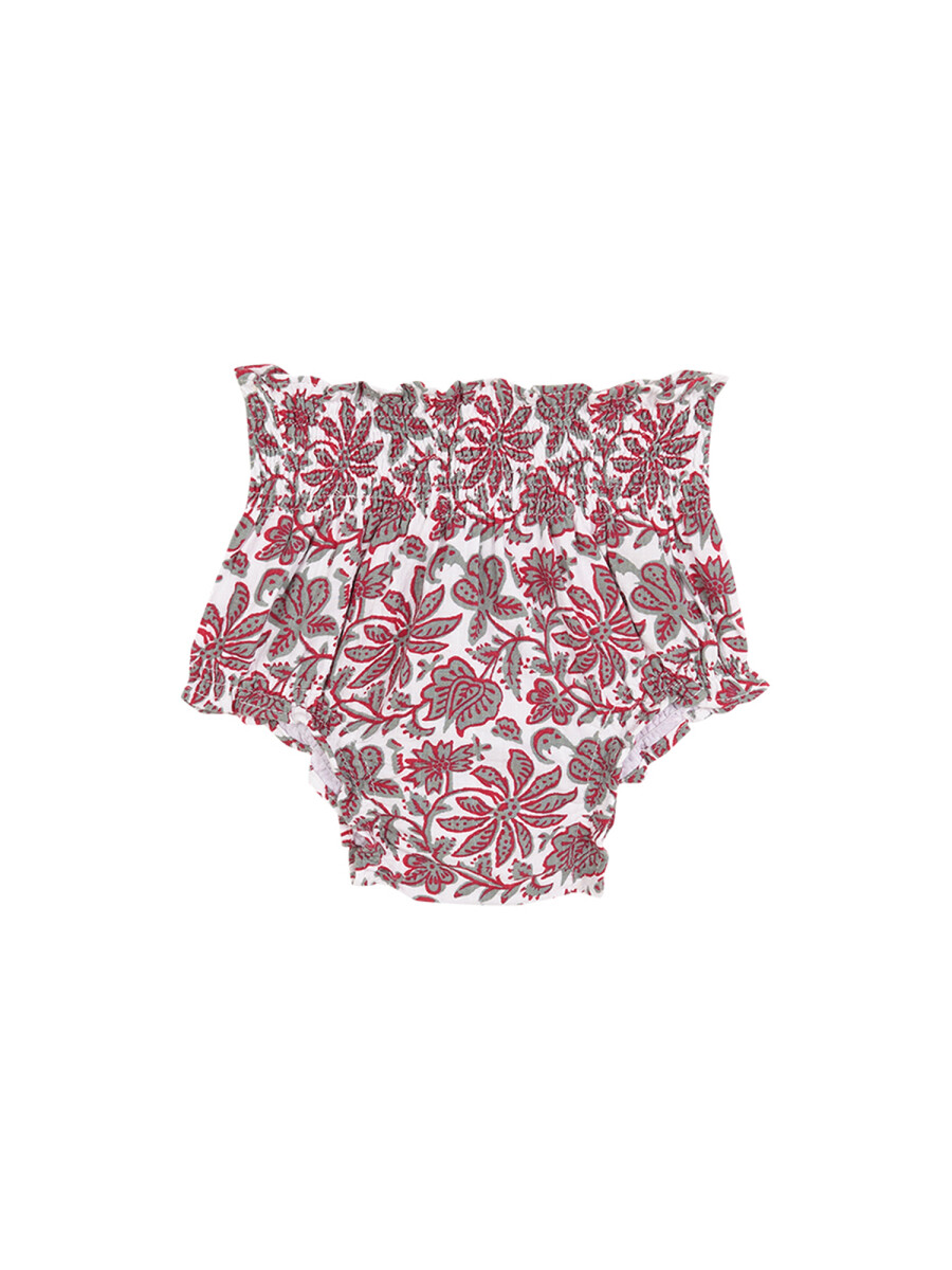 Bombacho Estampado Flores Blanco Roto