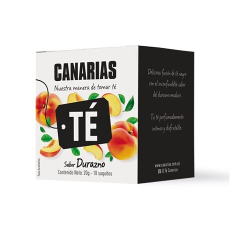 Caja X10 Té Negro Sabor Durazno Canarias 001