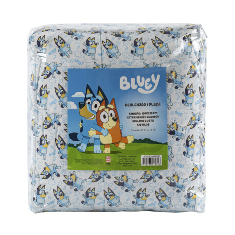 Acolchado Infantil 130 Hilos 1 Plaza Bluey 100% Algodón U